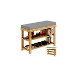 Banc � chaussures 90x30x48cmen acacia certifi� fsc ;