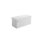 Banc coffre 80x40x40cm blanc en mdf avec rangement