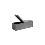 Banc coffre gris fonc� 115x38x38cm si�ge