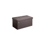 Banc coffre marron 80x40x38cm avec couvercle