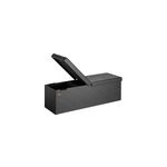 Banc coffre noir 115x38x38cm 131 l avec couvercle