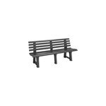 Banc de jardin gris 145x49x74 cm en pvc terrasse Banc de jardin gris 145x49x74 cm en pvc terrasse