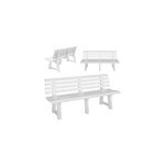 Banc de jardin orchidee 145x49x74 cm blanc