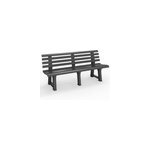 Banc de jardin parc terrasse ext�rieur gris pvc - 145x49x74 cm jardin
