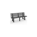 Banc de jardin parc terrasse ext�rieur gris pvc - 145x49x74 cm jardin