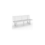 Banc de jardin parc terrasse orchidee blanc pvc - 145x49x74 cm jardin