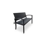 Banc de jardin en polyrotin 2 places - noir