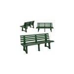 Banc de jardin vert 145x49x74 cm en pvc ext�rieur