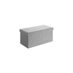 Banc pliable gris 80x40x40cm en mdf avec rangement sige