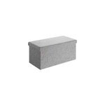 Banc pliable gris 80x40x40cm en mdf avec rangement si�ge