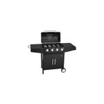 Barbecue � gaz en acier bbq el toro avec 4 br�leurs et roues