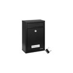 Bo�te aux lettres noir en acier galvanis� avec 2 cl�s