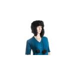 Bonnet chapka noir imitation fourrure avec pompons