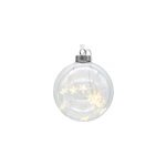 Boule d�corative en verre transparent � 9, 5cm avec led
