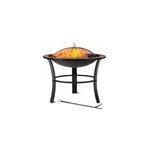 Brasero acier - mosaque avec couvercle  90 cm pour feu bois