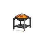 Braséro rond 55cm avec grille et tisonnier pour jardin Braséro rond 55cm avec grille et tisonnier pour jardin