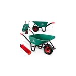 Brouette 100l en plastique verte charge max 250kg