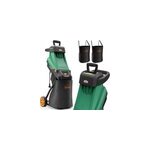 Broyeur de végétaux électrique 3100w avec bac ramassage 50l Broyeur de végétaux électrique 3100w avec bac ramassage 50l