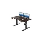 Bureau assis debout marron 110x60x73 - 118cm avec �cran lcd