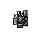 Cadre photo d�coratif  ; love ;  ; 5cm x 43cm x 3cm pour 6 fotos - noir ;