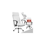 Chaise de bureau blanche ergonomique rembourr� moderne