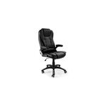 Chaise de bureau fauteuil si�ge pivotant 360� noir rembourr� repose - pieds