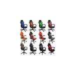 Chaise de bureau sport - siege baquet - noir - rouge - blanc sport racing design