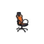 Chaise de bureau sport - siege baquet - orange et noir - sport racing design