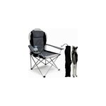 Chaise de camping pliante avec accoudoirs et porte - gobelets - charge max >120kg