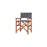 Chaise de directeur anthracite en bois fsc pliable