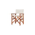 Chaise de directeur pliable cr�me en bois eucalyptus fsc