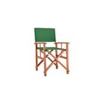 Chaise de directeur vert en bois d'eucalyptus pliable