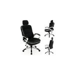 Chaise fauteuil de bureau confort - repose t�te - r�glable - noir