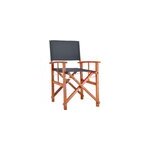 Chaise de jardin pliable anthracite cannes en bois eucalyptus