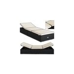 Chaise longue 1 pers canap� - lit r�glable polyrotin 195x65cm - jardin