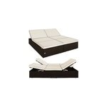 Chaise longue double canap� - lit polyrotin - jardin - espace int�rieur ext�rieur