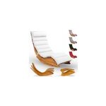 Chaise longue pour sauna java acacia certifi� fsc ; avec housse cr�me