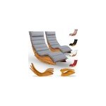 Chaise longue de sauna java (lot de 2) acacia certifié fsc ; avec housse gris chiné Chaise longue de sauna java (lot de 2) acacia certifié fsc ; avec housse gris chiné