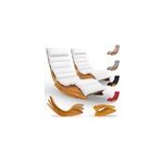 Chaise longue de sauna java (lot de 2) acacia certifié fsc ; avec revêtement crème Chaise longue de sauna java (lot de 2) acacia certifié fsc ; avec revêtement crème