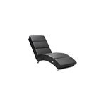 Chaise de relaxation noire london en similicuir