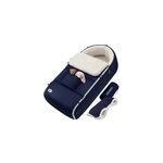Chanceli�re b�b� bleu marine fourr�e pour poussette avec sac inclus