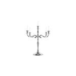 Chandelier 5 branches bougeoir transformable argent 60cm bougie chandelle d�co