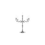 Chandelier 5 branches bougeoir transformable argent 80cm bougie chandelle d�co