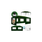 Chapiteau de jardin rimini vert 3x6m protection uv 50 +