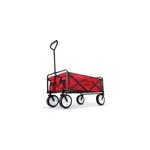 Chariot de jardin charrette � main rouge - pliable - chariot transport bricolage