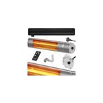 Chauffage radiant infrarouge 2000w argent