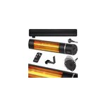 Chauffage radiant infrarouge 2000w noir