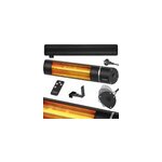 Chauffage radiant infrarouge 2000w noir