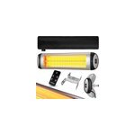 Chauffage radiant infrarouge 2500w argent