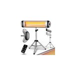 Chauffage radiant infrarouge 2500w argent